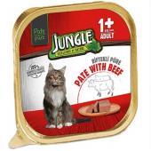 Jungle паштет для взрослых кошек с говядиной 100 г